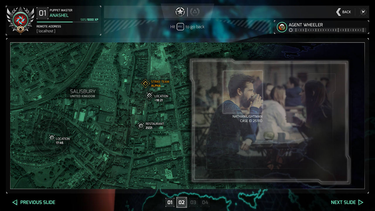 NT4 UI showing a map and a photo of a man being identified