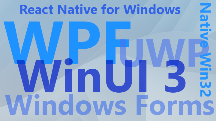Tekst med WPF, UWP, WinUI 3, Windows Forms