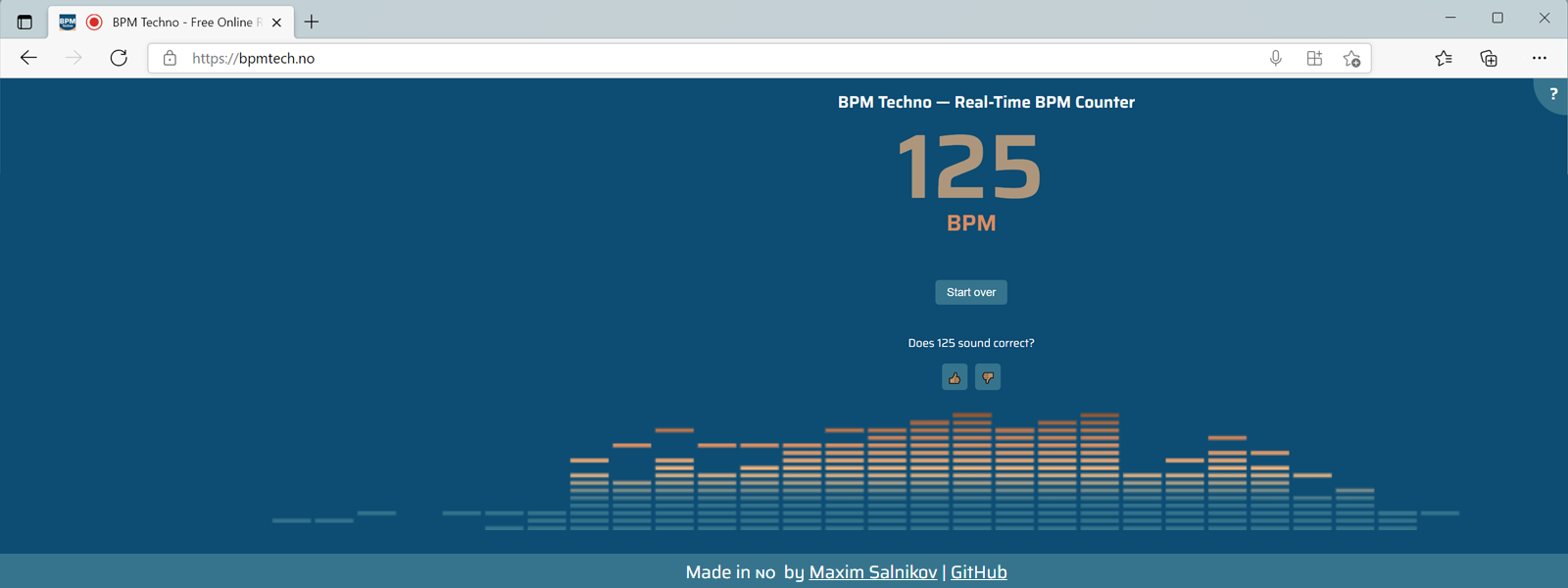 Στιγμιότυπο οθόνης από την εφαρμογή BPM Techno