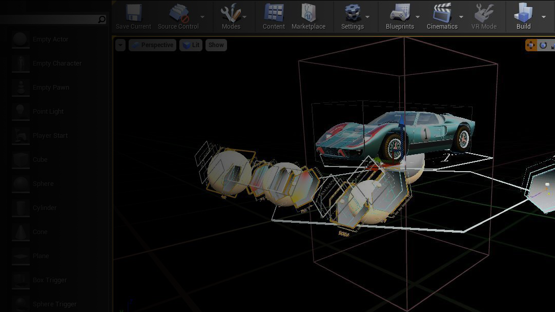 Screen shot of Ford GT40 rendering