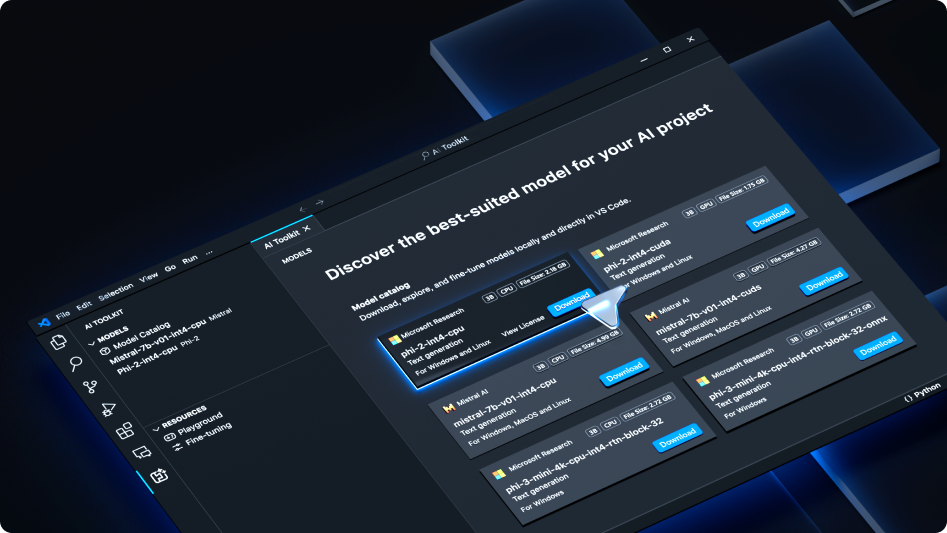 Immagine di VS Code AI Toolkit