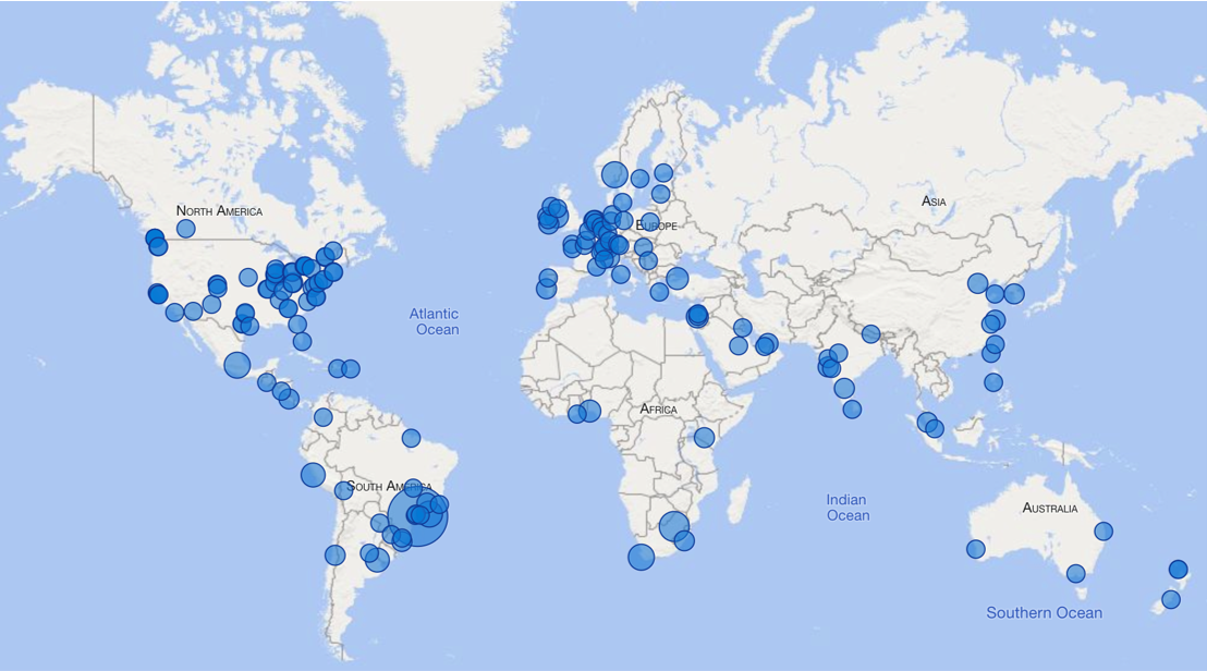 Map of Azure Tech Groups